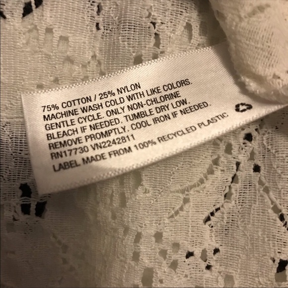 Mossimo Lace Crop Tee L - Picture 7 of 9